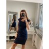 Šaty pouzdrové společenské elegantní bez rukávů dámské Carol (S-XL) ITALSKÁ MÓDA IMM22Q51239 (Velikost S, Barva tmavě modrá)