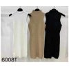 Šaty midi pletené na ramínka dámské (S/M ONE SIZE) ITALSKá MóDA imm23m6008/DU (Velikost S/M/L, Barva bílá)