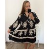 Šaty košilové dlouhý rukáv dámské nadrozměr (2XL/3XL/4XL ONE SIZE) ITALSKÁ MÓDA IMWEC23MICHEL/DU (Velikost 2XL/3XL, Barva béžová)