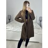 Kabát flaušový beránek dlouhý rukáv dámský (S/M ONE SIZE) ITALSKÁ MÓDA IMWGB233890/DU (Velikost S/M/L, Barva béžová)