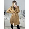 Kabát flaušový beránek dlouhý rukáv dámský (S/M ONE SIZE) ITALSKÁ MÓDA IMWGB233890/DU (Velikost S/M/L, Barva béžová)