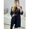 Kabát flaušový beránek dlouhý rukáv dámský (S/M ONE SIZE) ITALSKÁ MÓDA IMWGB233890/DU (Velikost S/M/L, Barva béžová)