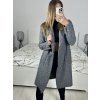 Kabát flaušový beránek dlouhý rukáv dámský (S/M ONE SIZE) ITALSKÁ MÓDA IMWGB233890/DU (Velikost S/M/L, Barva béžová)
