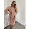 Svetr prodloužený oversize dlouhý rukáv dámský (S/M/L ONE SIZE) ITALSKÁ MÓDA IMWL22010/DUR (Velikost M/L, Barva béžová)