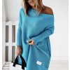 Svetr prodloužený oversize dlouhý rukáv dámský (S/M/L ONE SIZE) ITALSKÁ MÓDA IMWL22010/DUR (Velikost M/L, Barva béžová)