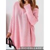 Svetr prodloužený oversize dlouhý rukáv dámský (S/M/L ONE SIZE) ITALSKÁ MÓDA IMWL22010/DUR (Velikost M/L, Barva béžová)