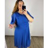 Šaty společenské elegantní šifonové krátký rukáv dámské nadrozměr (XL/2XL/3XL ONE SIZE) ITALSKÁ MÓDA IMM2380735