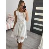 Šaty elegantní letní bez rukávu dámské (S/M/L ONE SIZE) ITALSKÁ MÓDA IMHMS23NELA/DU (Velikost M/L, Barva béžová)