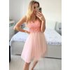 Šaty společenské na ramínka dámské (S/M ONE SIZE) ITALSKá MóDA IMHMS23115/DU (Velikost S/M/L, Barva růžová starorůžová)