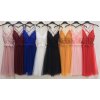Šaty společenské na ramínka dámské (S/M ONE SIZE) ITALSKá MóDA IMHMS23115/DU (Velikost S/M/L, Barva růžová starorůžová)