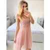 Šaty společenské na ramínka dámské (S/M ONE SIZE) ITALSKá MóDA IMHMS23115/DU (Velikost S/M/L, Barva růžová starorůžová)