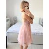 Šaty společenské na ramínka dámské (S/M ONE SIZE) ITALSKá MóDA IMHMS23115/DU (Velikost S/M/L, Barva růžová starorůžová)