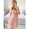 Šaty společenské na ramínka dámské (S/M ONE SIZE) ITALSKá MóDA IMHMS23115/DU (Velikost S/M/L, Barva růžová starorůžová)
