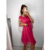 Šaty společenské krátké tylové krajkové dámské (S/M/L ONE SIZE) ITALSKá MóDA IMHMS23173/DUR (Velikost M/L, Barva bílá)
