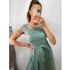 Šaty společenské krátké tylové krajkové dámské (S/M/L ONE SIZE) ITALSKá MóDA IMHMS23173/DUR (Velikost M/L, Barva bílá)