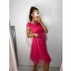 Šaty společenské krátké tylové krajkové dámské (S/M/L ONE SIZE) ITALSKá MóDA IMHMS23173/DUR (Velikost M/L, Barva bílá)
