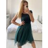 Šaty společenské krátké tylové krajkové dámské (S/M/L ONE SIZE) ITALSKá MóDA IMHMS23173/DUR (Velikost M/L, Barva bílá)