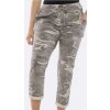 Kalhoty dlouhé dámské maskáč (S/M ONE SIZE) ITALSKÁ MÓDA IMPLI248115A/DUR (Velikost S/M/L, Barva zelená khaki)