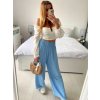 Kalhoty dlouhé oversize dámské (S/M/L ONE SIZE) ITALSKá MODA IM32419112/DU (Velikost M/L, Barva béžová)