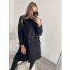 Kabát beránkový flaušový dlouhý rukáv dámský (S/M/L ONE SIZE) ITALSKÁ MÓDA IMT22017/DR (Velikost M/L, Barva béžová)
