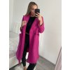 Kabát beránkový flaušový dlouhý rukáv dámský (S/M/L ONE SIZE) ITALSKÁ MÓDA IMT22017/DR (Velikost M/L, Barva béžová)