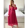 Šaty elegantní dlouhé šifonové dlouhý rukáv dámské (S/M ONE SIZE) ITALSKÁ MÓDA IM424LEONA/DUR (Velikost S/M/L, Barva Černá)