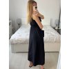 Šaty košilové krátký rukáv dámské (S/M/L ONE SIZE) ITALSKÁ MÓDA IMWCA24345/DU (Velikost S/M/L, Barva Černá)