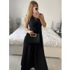Šaty košilové krátký rukáv dámské (S/M/L ONE SIZE) ITALSKÁ MÓDA IMWCA24345/DU (Velikost S/M/L, Barva Černá)