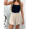 Kraťasy šortky oversize letní dámské nadrozměr (S/M/L ONE SIZE) ITALSKÁ MODA IMD24225/DUR (Velikost S/M/L, Barva béžová)