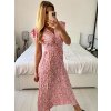 Šaty dlouhé žabičkované letní krátký rukáv dámské (M/L, XL/2XL ONE SIZE)  IMB2428-1/DUR (Velikost M/L, Barva Černá)