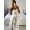 Šaty letní boho krajkové na ramínka dámské (S/M ONE SIZE) ITALSKÁ MÓDA IMPEM231128/DU (Velikost S/M/L, Barva bílá)