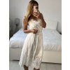 Šaty letní boho krajkové na ramínka dámské (S/M ONE SIZE) ITALSKÁ MÓDA IMPEM231128/DU (Velikost S/M/L, Barva bílá)