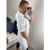 Šaty letní mušelínové dlouhý rukáv dámské (S/M/L ONE SIZE) ITALSKÁ MÓDA IMWCH24011/DUR (Velikost M/L, Barva béžová)