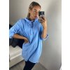 Šaty letní mušelínové dlouhý rukáv dámské (S/M/L ONE SIZE) ITALSKÁ MÓDA IMWCH24011/DUR (Velikost M/L, Barva béžová)