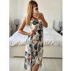 Šaty dlouhé elegantní šifonové bez rukávu dámské (S/M ONE SIZE) ITALSKÁ MÓDA IM424JULIE-5/DU (Velikost S/M/L, Barva bílá)