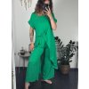 Souprava letní krátký rukáv šaty a kalhoty dámské (S/M ONE SIZE) ITALSKÁ MÓDA IMPSH2424585 (Velikost S/M/L, Barva světle modrá)