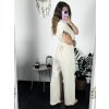 Souprava letní tunika  a kalhoty dámské (S/M ONE SIZE) ITALSKá MóDA IM424543/DR (Velikost S/M/L, Barva béžová)