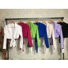 Top croptop dlouhý rukáv dámský (S/M ONE SIZE) ITALSKÁ MÓDA IMPGM233340/DU (Velikost S/M/L, Barva světle zelená)