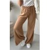 Kalhoty dlouhé letní mušelínové dámské (S/M ONE SIZE) ITALSKÁ MÓDA IMD23325/DUR (Velikost S/M/L, Barva bílá)