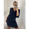 Šaty elegantní dlouhý rukáv dámské (S/M ONE SIZE) ITALSKÁ MÓDA IMM23M284B/DUR (Velikost S/M/L, Barva Černá)