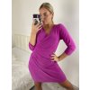 Šaty elegantní dlouhý rukáv dámské (S/M ONE SIZE) ITALSKÁ MÓDA IMM23M284B/DUR (Velikost S/M/L, Barva Černá)