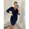 Šaty elegantní dlouhý rukáv dámské (S/M ONE SIZE) ITALSKÁ MÓDA IMM23M284B/DUR (Velikost S/M/L, Barva Černá)