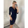 Šaty elegantní dlouhý rukáv dámské (S/M ONE SIZE) ITALSKÁ MÓDA IMM23M284B/DUR (Velikost S/M/L, Barva Černá)
