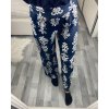 Kalhoty dlouhé letní icecool dámské (S/M ONE SIZE) ITALSKÁ MÓDA IMM24M9078-11/DR (Velikost S/M, Barva modrá)