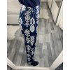 Kalhoty dlouhé letní icecool dámské (S/M ONE SIZE) ITALSKÁ MÓDA IMM24M9078-11/DR (Velikost S/M, Barva modrá)