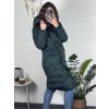 Kabát zimní s kapucí dámska  LHD fashion (S-2XL) LHD-2M-033-3/DR (Velikost S, Barva tmavě smaragdová)