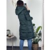 Kabát zimní s kapucí dámska  LHD fashion (S-2XL) LHD-2M-033-3/DR (Velikost S, Barva tmavě smaragdová)