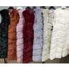 Vesta kožíšek dlouhá dámská (M/L, L/XL) ITALSKÁ MÓDA ORC20ML2090-5/DR (Velikost M/L, Barva tmavě béžová)