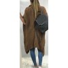 Cardigan svetr pletený bez rukávů dámský (S/M/L ONE SIZE) ITALSKá MóDA IMC21624/DR (Velikost S/M/L, Barva růžová světlá)