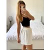 Šortky kraťasy s páskem letní dámské (S/M/L ONE SIZE) ITALSKÁ MÓDA IM324115/DU (Velikost S/M/L, Barva bílá)
